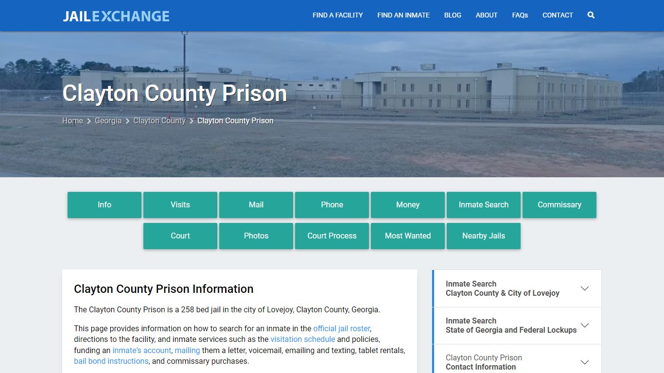 Clayton County Prison, GA Inmate Search, Information - Jail Exchange